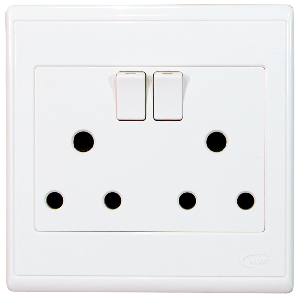 Switch Socket 100x100 Double NUR